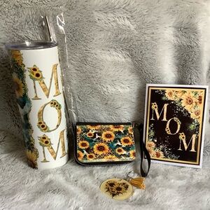 Mother’s Day Mom Sunflower Tumbler Gift set